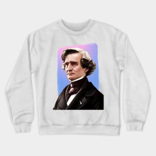 French Composer Hector Berlioz - pink blue - illustration Crewneck Sweatshirt